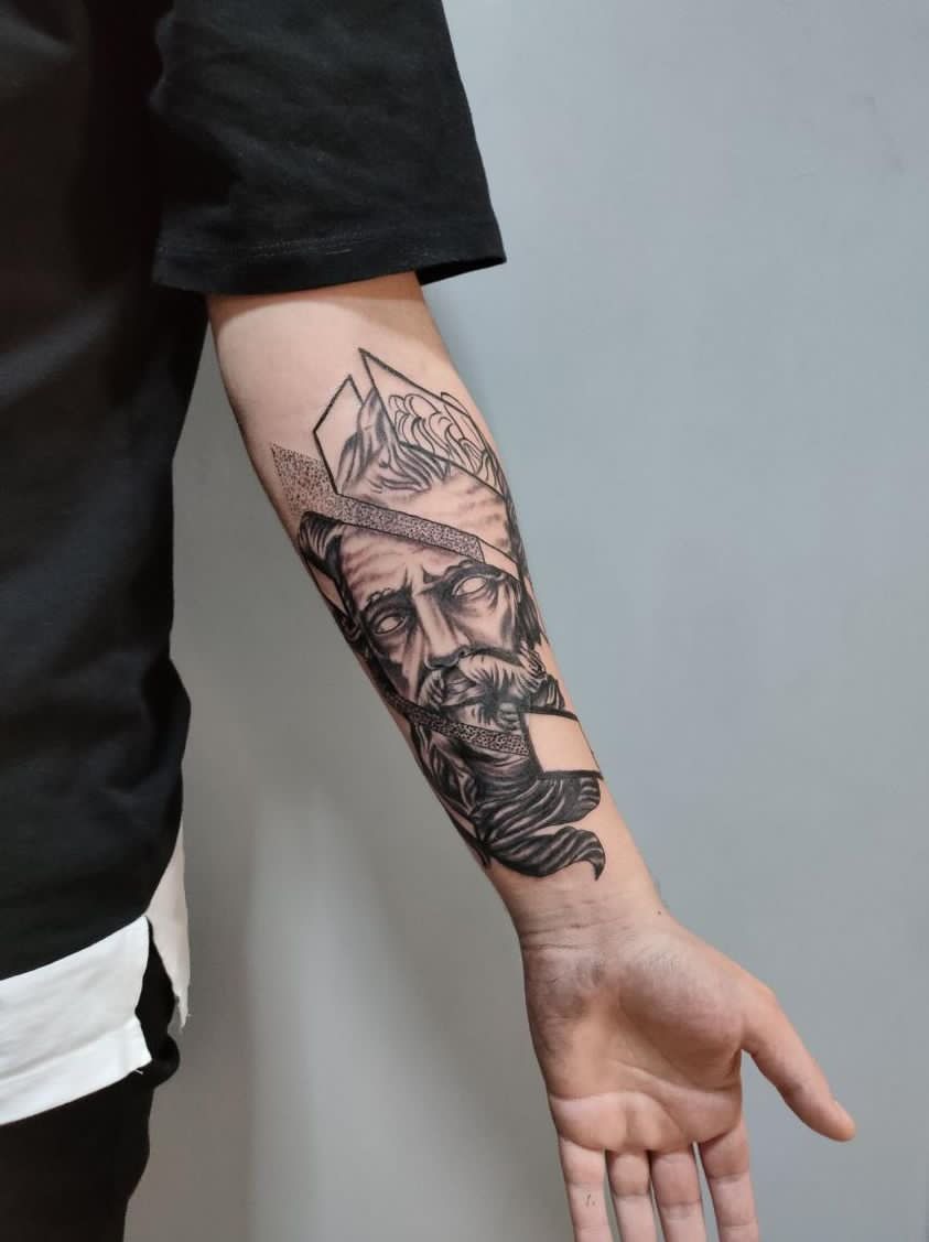 Zeus and Cerberus Underworld Tattoo Tattoo Design