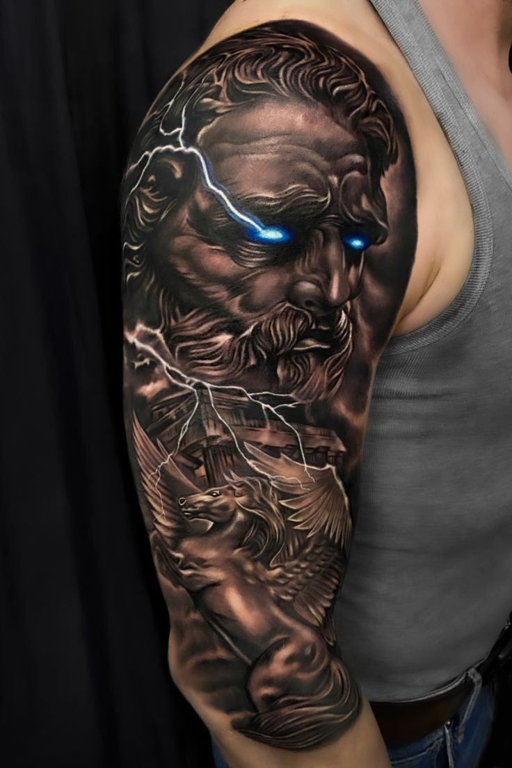 Zeus Sword Tattoo Tattoo Design